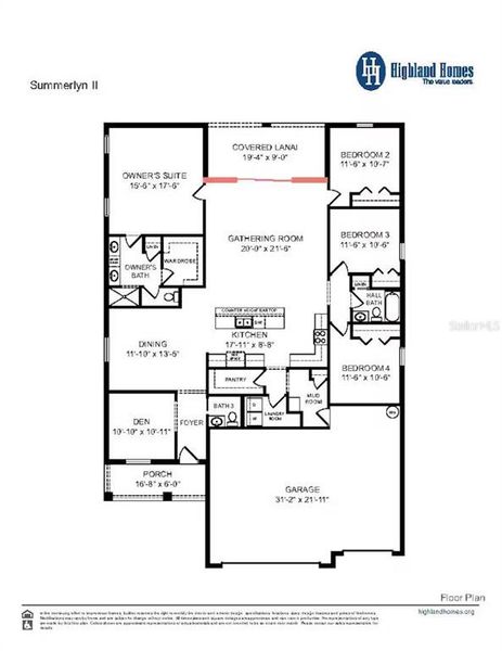 2D floor plan layout of this home in The Crossings - Single-Family Homes, St. Cloud, FL (Image 2). 2D floor plan layout of this home in The Crossings - Single-Family Homes, St. Cloud, FL (Image 2).