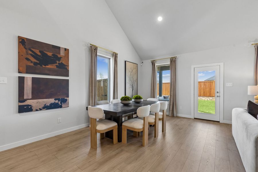 Dining Room in a Sunset Ranch Winters Model Home in Gunter TX by Trophy Signature Homes