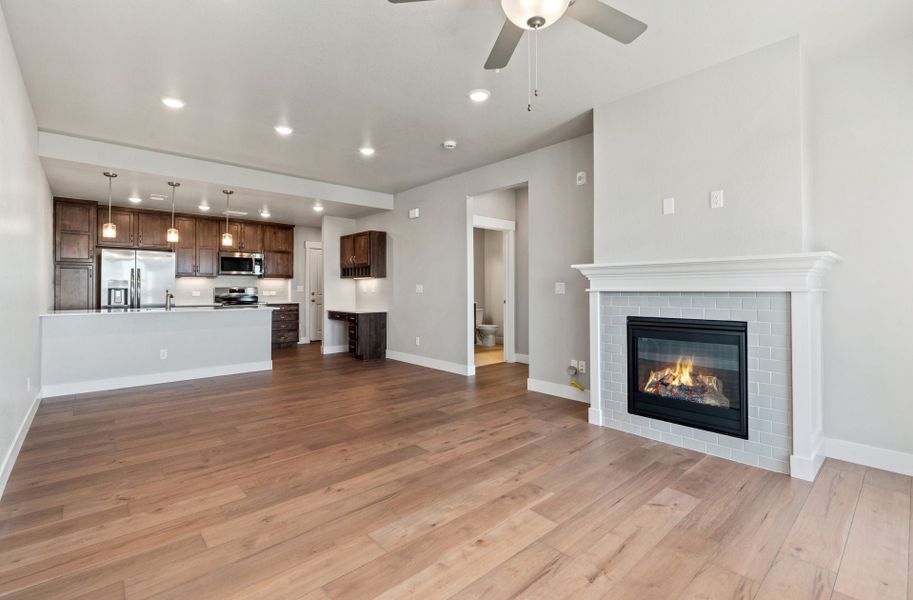 Spacious, unfurnished interior of a new home in The Lakes at Centerra, Loveland (Image 7). Spacious, unfurnished interior of a new home in The Lakes at Centerra, Loveland (Image 7).