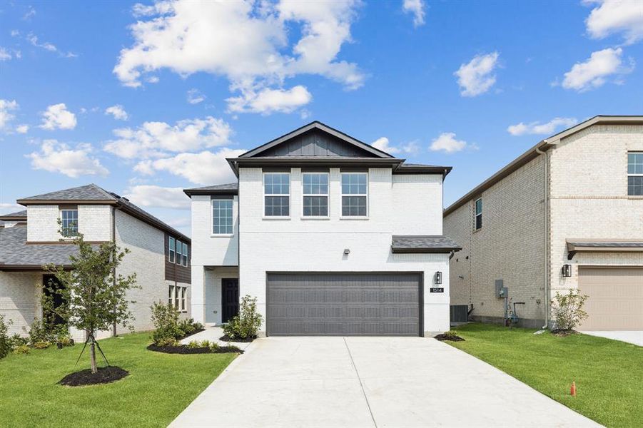 Front exterior of a new home in Bellagio, Forney, TX, highlighting curb appeal (Image 23). Front exterior of a new home in Bellagio, Forney, TX, highlighting curb appeal (Image 23).