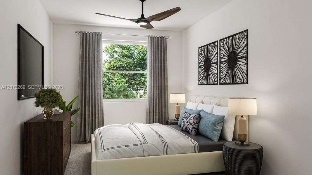 Furnished interior view inside a new home in Solstice, Miami (Image 7).