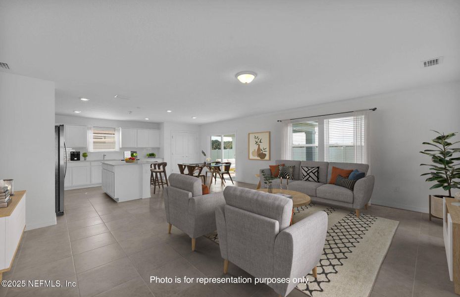 Furnished interior view inside a new home in Wells Landing, Jacksonville (Image 8).