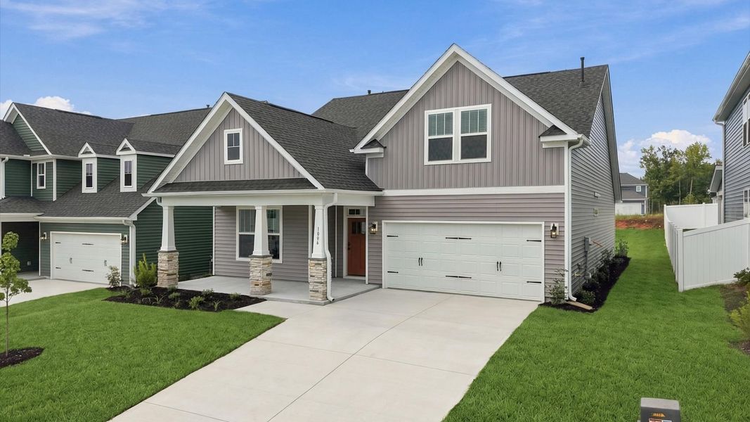Tasteful open-concept layout in a prime two-story home by DRB Homes in desirable Spartanburg, SC