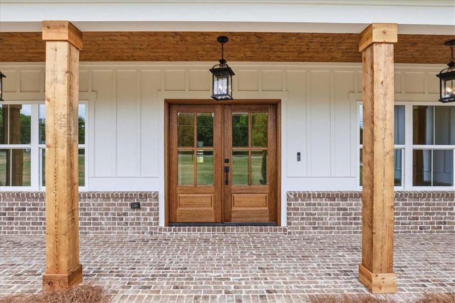 Exterior details and patio area of a home in , Monroe (Image 40).