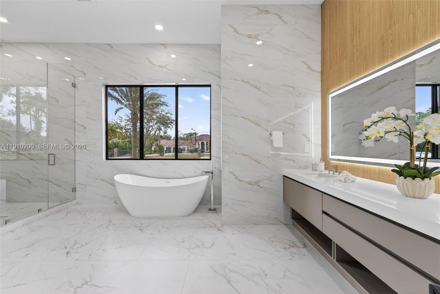 Furnished interior view inside a new home in , Parkland (Image 9).