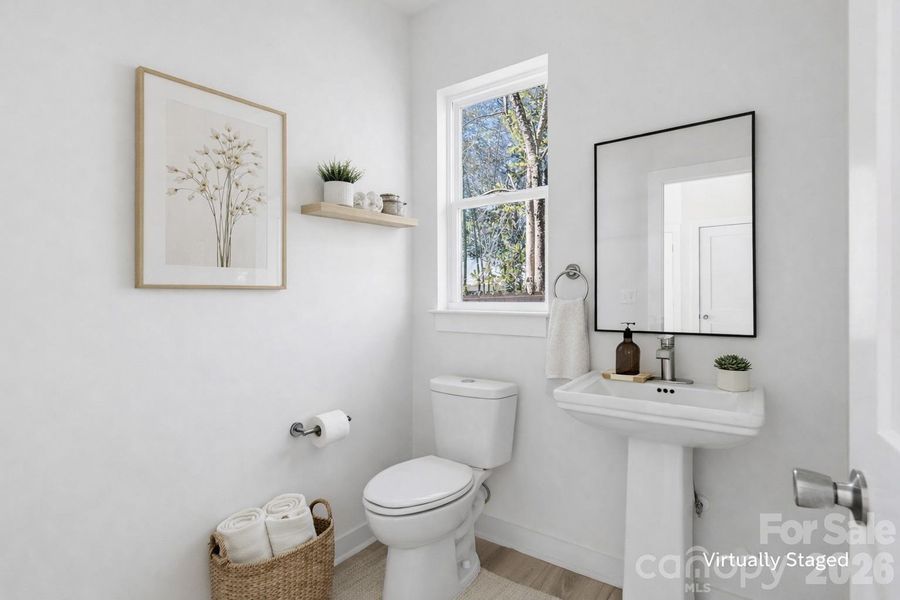 First Floor Powder Room -  Virtually Staged Photo