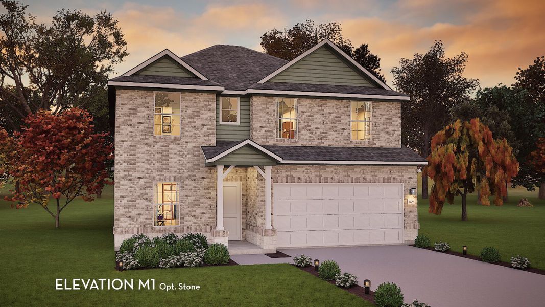 Representative exterior photo of a completed home built from the Concho by CastleRock Communities in Saddlebrook Estates, Waxahachie, TX (Image 4). Representative exterior photo of a completed home built from the Concho by CastleRock Communities in Saddlebrook Estates, Waxahachie, TX (Image 4).