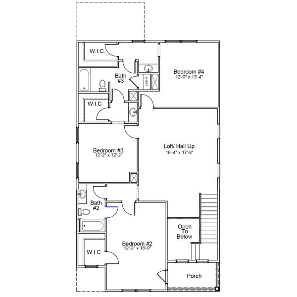 2D floor plan layout of this home in Renaissance at White Oak, Garner, NC (Image 3). 2D floor plan layout of this home in Renaissance at White Oak, Garner, NC (Image 3).