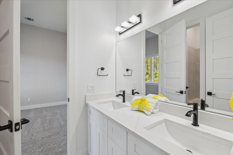 Hollywood Bath with Double Sinks  Upstairs