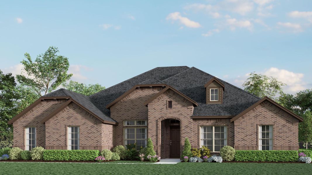 Representative exterior photo of a completed home built from the Concept 3009 by Landsea Homes in Mockingbird Hills, Joshua, TX (Image 4).