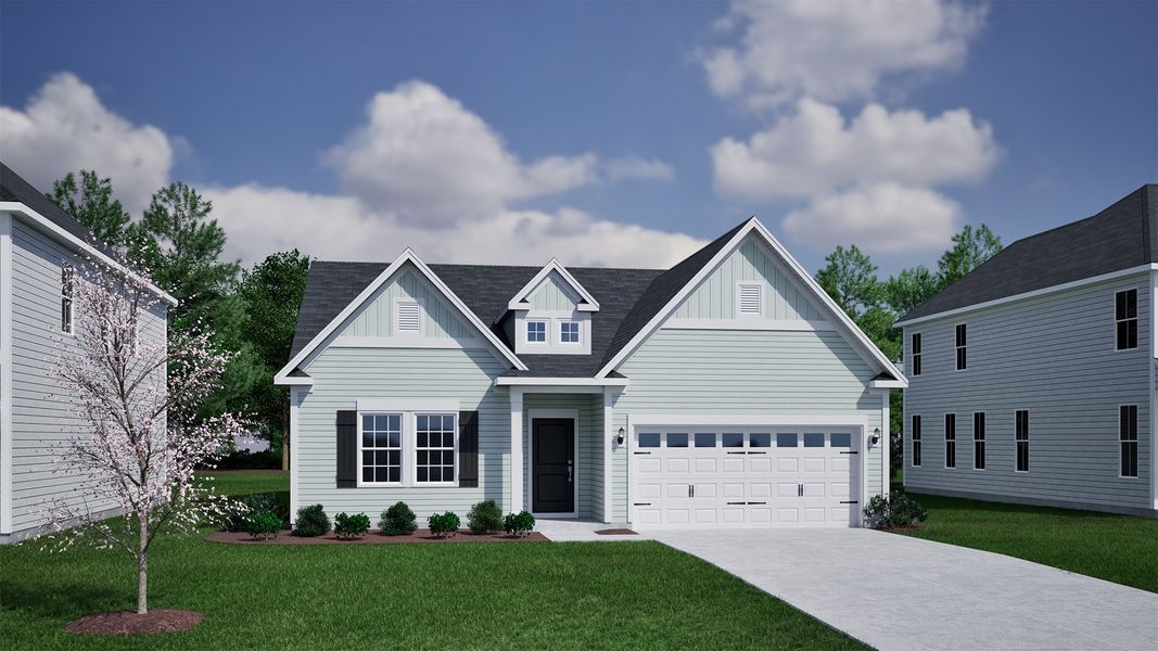 Representative exterior photo of a completed home built from the Bates II - Vanguard Collection by Mungo Homes in Rogers Spring, Graham, NC (Image 14).