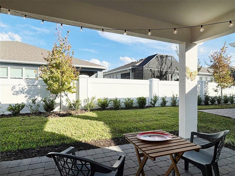 Exterior details and patio area of a home in Del Webb Oasis, Winter Garden (Image 25).
