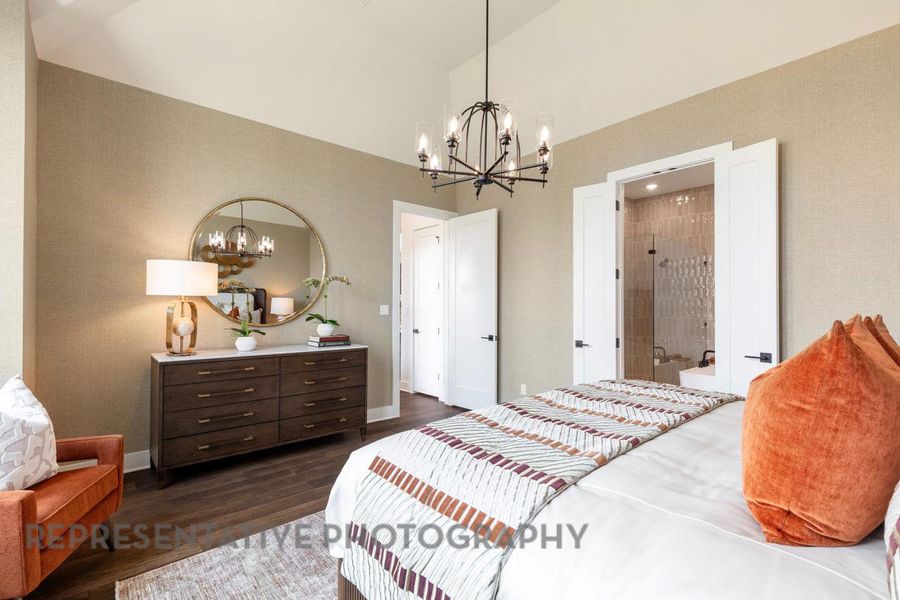 Furnished interior view inside a new home in Lariat: 70ft. lots, Liberty Hill (Image 23).