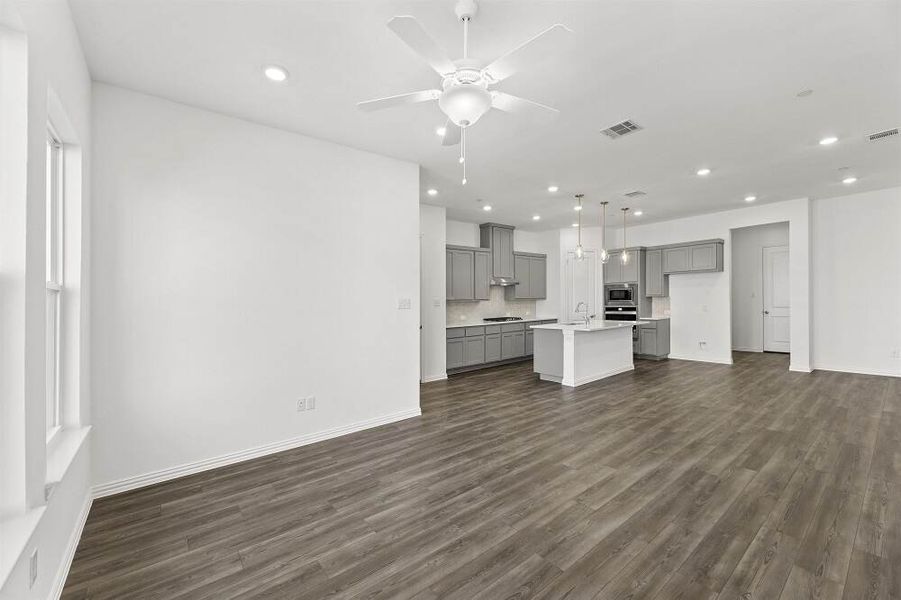 Living Area Brown Townhome