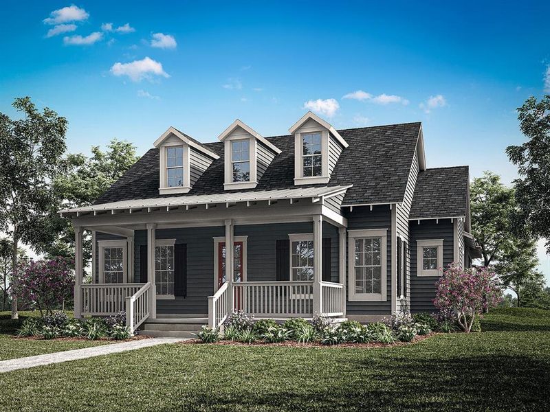 Front exterior of a new home in Celebration - Island Village, Celebration, FL, highlighting curb appeal (Image 1). Front exterior of a new home in Celebration - Island Village, Celebration, FL, highlighting curb appeal (Image 1).