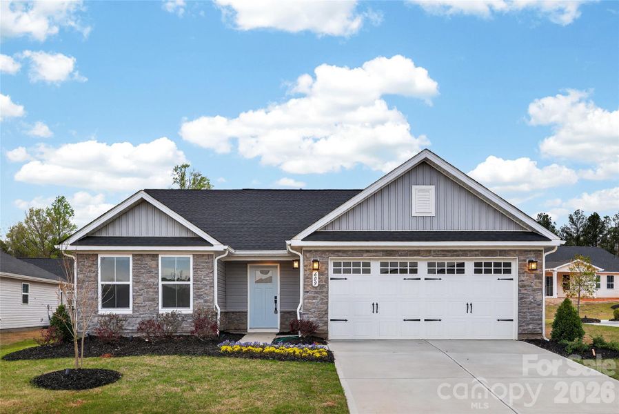 Front exterior of a new home in Basildon, Lancaster, SC, highlighting curb appeal (Image 16).