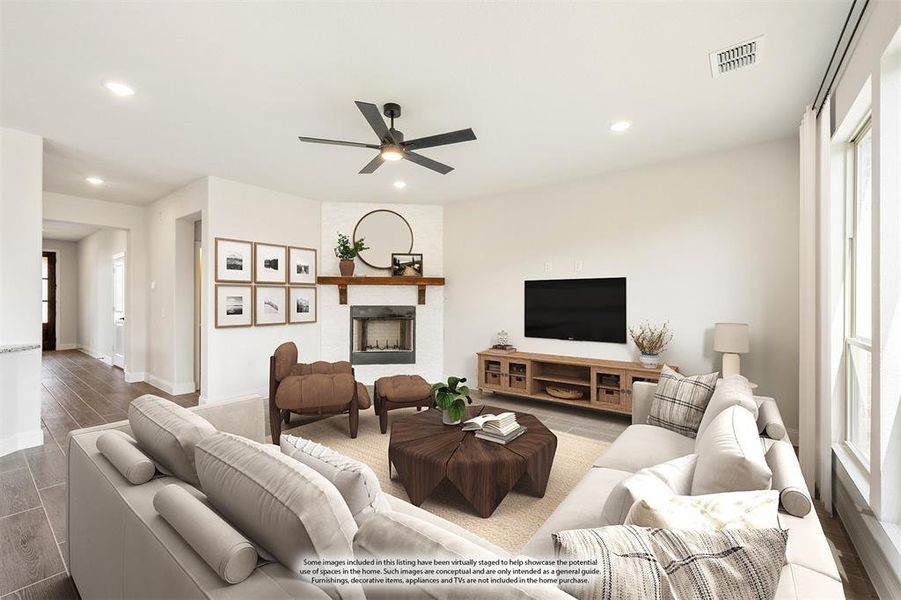 Furnished interior view inside a new home in Mockingbird Hills 60-65, Joshua (Image 8). Furnished interior view inside a new home in Mockingbird Hills 60-65, Joshua (Image 8).