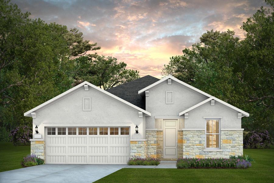 Representative exterior photo of a completed home built from the Mainstay by Del Webb in Sun City Texas, Georgetown, TX (Image 23). Representative exterior photo of a completed home built from the Mainstay by Del Webb in Sun City Texas, Georgetown, TX (Image 23).