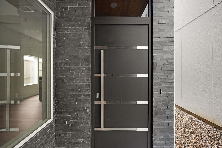 Exterior details and patio area of a home in , Houston (Image 34).