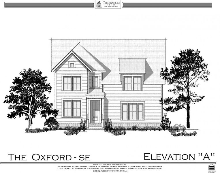 Representative rendering of the exterior for the Oxford by Celebration Homes (Image 5). Representative rendering of the exterior for the Oxford by Celebration Homes (Image 5).