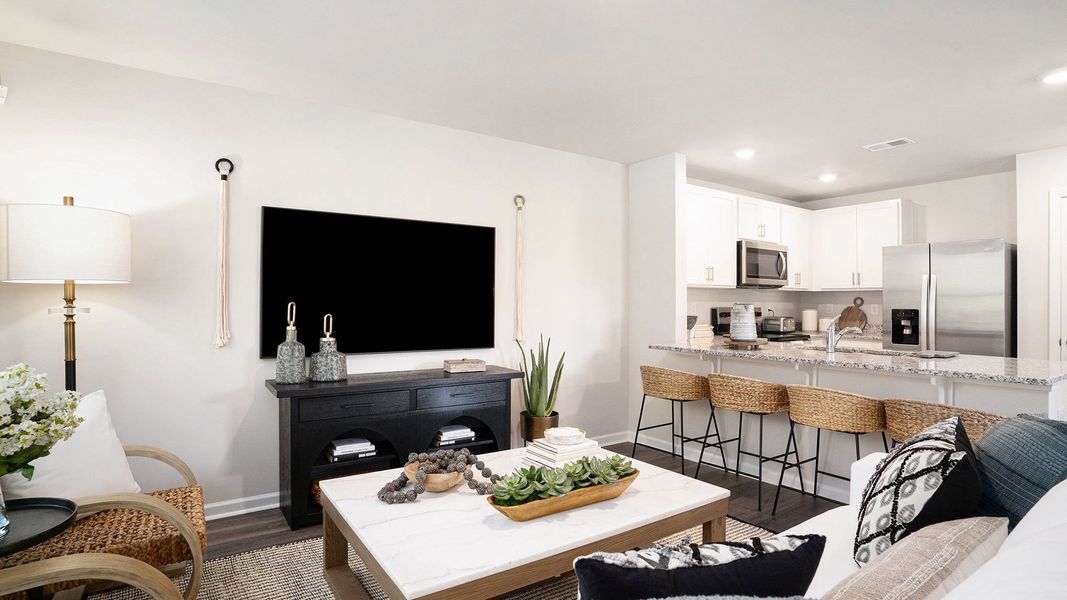 Furnished interior view inside a new home in The Townes at Amber Bluff, Conway (Image 8).