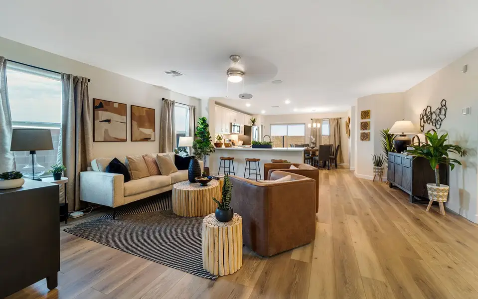 Representative furnished interior of a home built from the Comal by CastleRock Communities in Perkinsville, Chino Valley (Image 9). Representative furnished interior of a home built from the Comal by CastleRock Communities in Perkinsville, Chino Valley (Image 9).