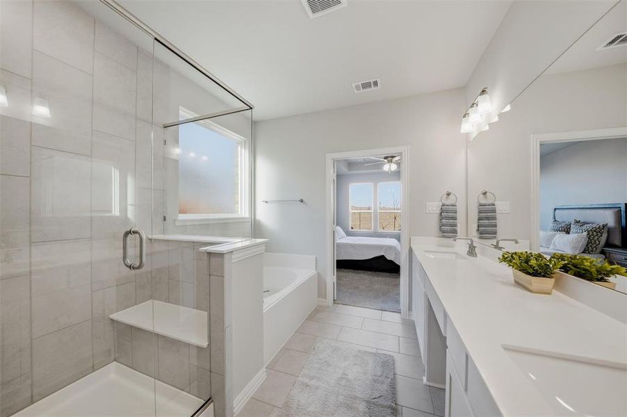 Furnished interior view inside a new home in Morningstar, Aledo (Image 9). Furnished interior view inside a new home in Morningstar, Aledo (Image 9).