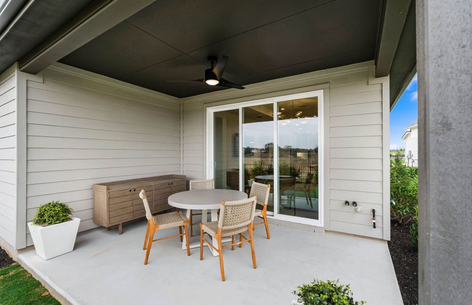 Representative exterior details of a home built from the Hallmark by Del Webb in Del Webb Austin at Lost Pines, Bastrop (Image 44).