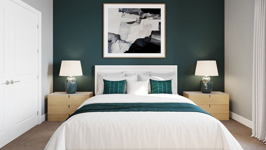 Representative furnished interior of a home built from the Florence by Taylor Morrison in Esplanade at Rivergrass, Naples (Image 12).