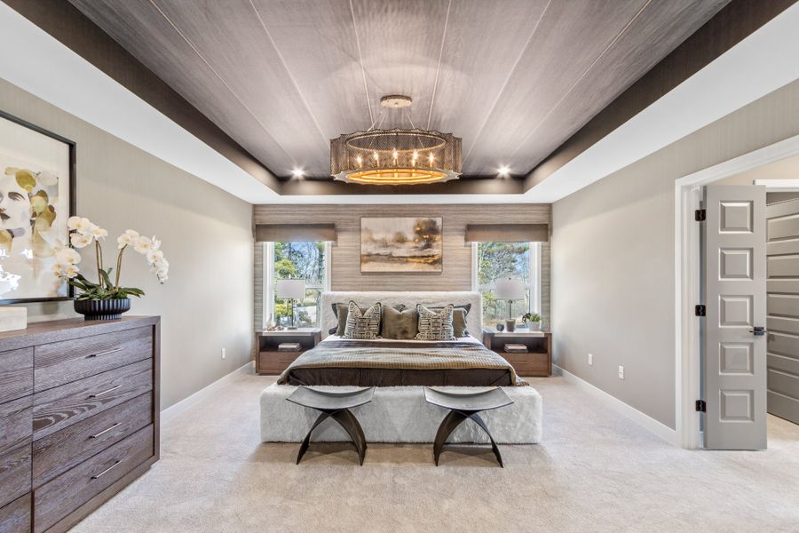 Representative furnished interior of a home built from the Huxley by Fischer Homes in Veranda Manor, Canton (Image 26).