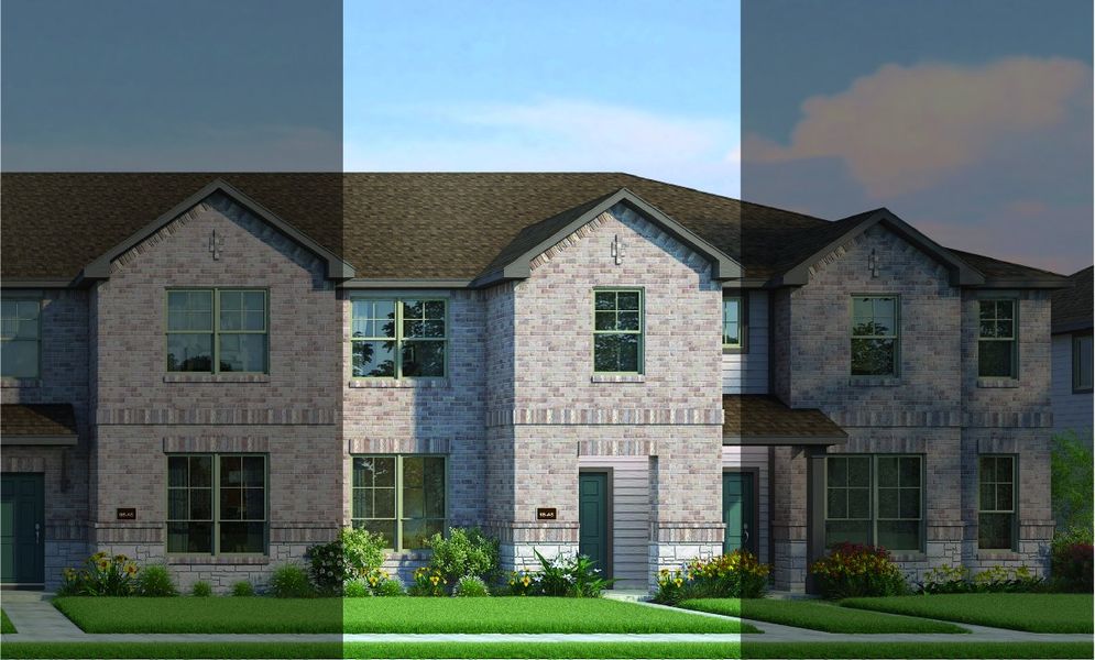 Houston with Elevation 6B Stone Exterior 2023 Townhomes