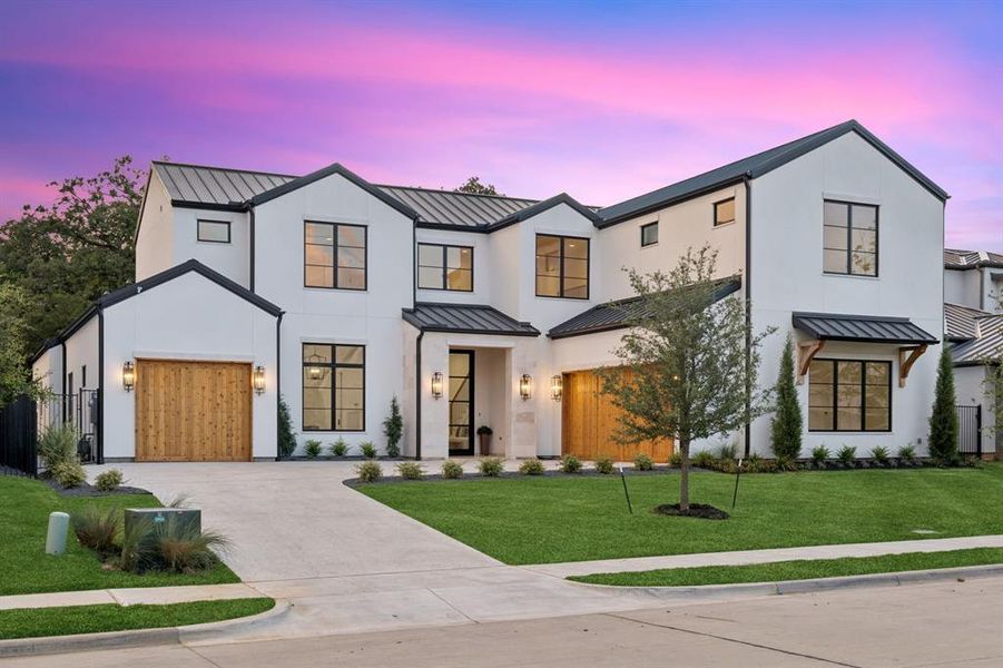 Front exterior of a new home in , Southlake, TX, highlighting curb appeal (Image 23).