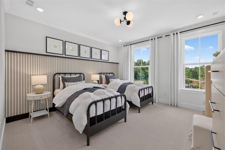 Furnished interior view inside a new home in Villages at Sharon Springs, Cumming (Image 38).