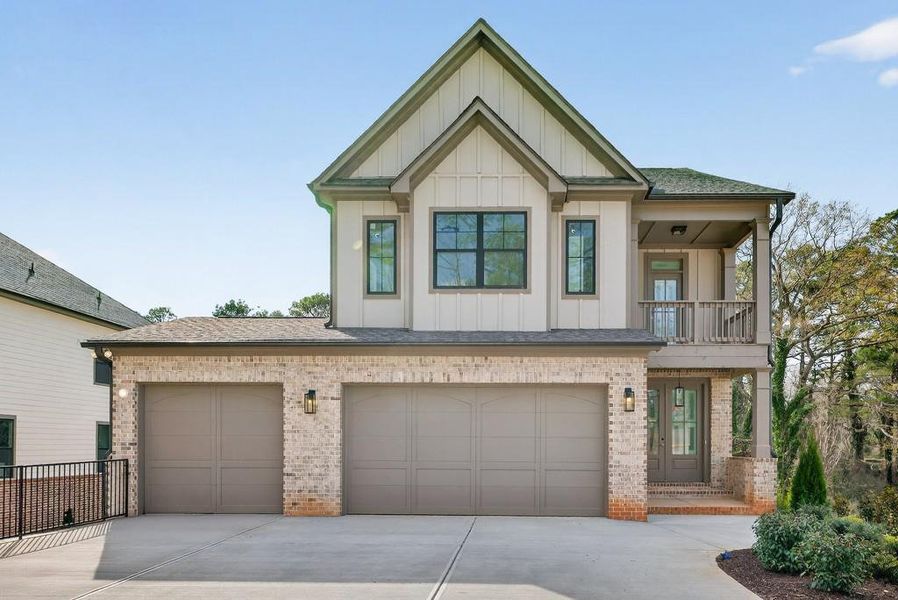 Front exterior of a new home in , Marietta, GA, highlighting curb appeal (Image 1). Front exterior of a new home in , Marietta, GA, highlighting curb appeal (Image 1).