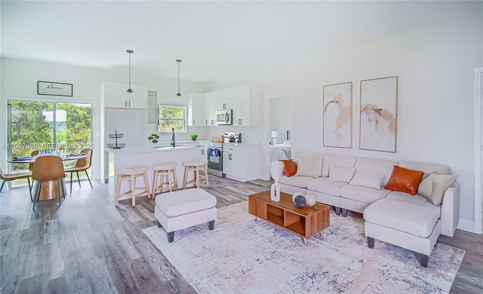 Furnished interior view inside a new home in , Sebring (Image 8).