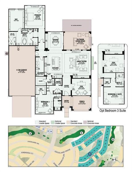 2D floor plan layout of this home in Robson Ranch Texas, Denton, TX (Image 2). 2D floor plan layout of this home in Robson Ranch Texas, Denton, TX (Image 2).