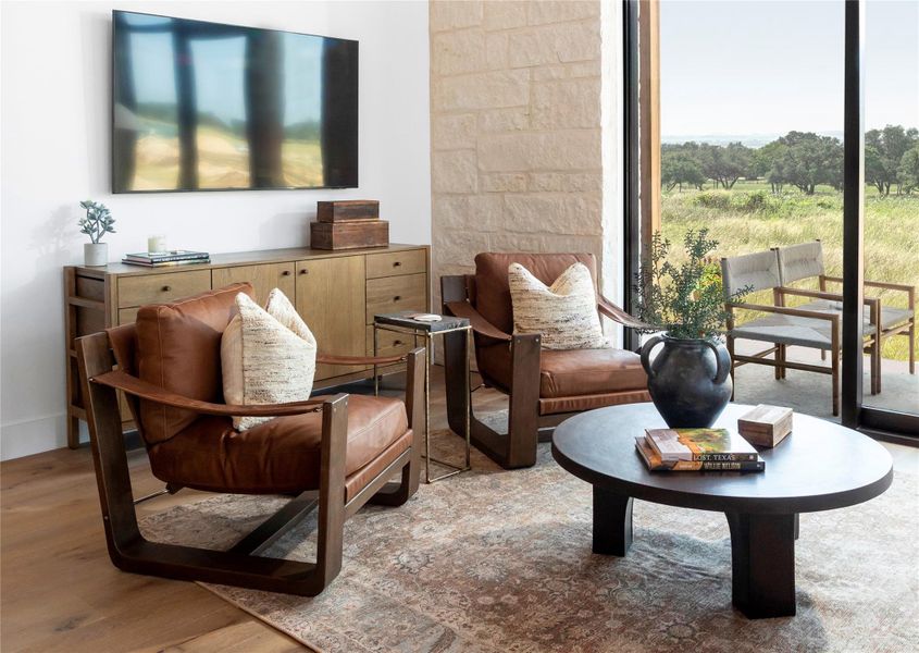 Furnished interior view inside a new home in Hye Springs Ranch, Hye (Image 8).