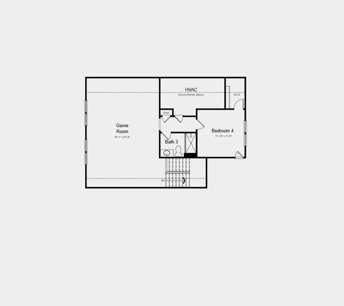 2D floor plan layout for the Newport by Taylor Morrison in Hidden Creek, Cary, NC (Image 3).