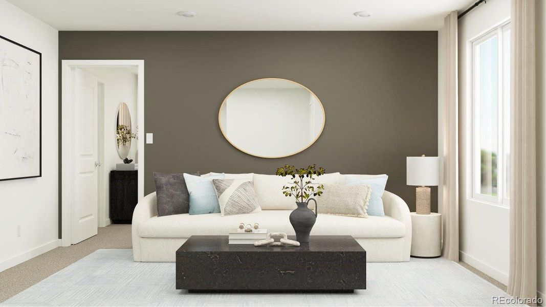 Furnished interior view inside a new home in , Colorado Springs (Image 9). Furnished interior view inside a new home in , Colorado Springs (Image 9).