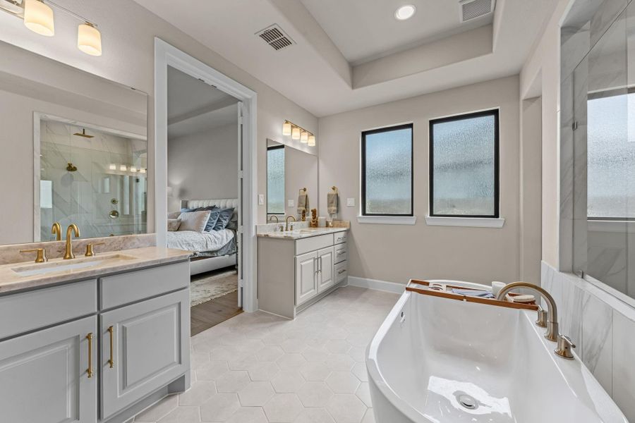 Furnished interior view inside a new home in , Fulshear (Image 32).