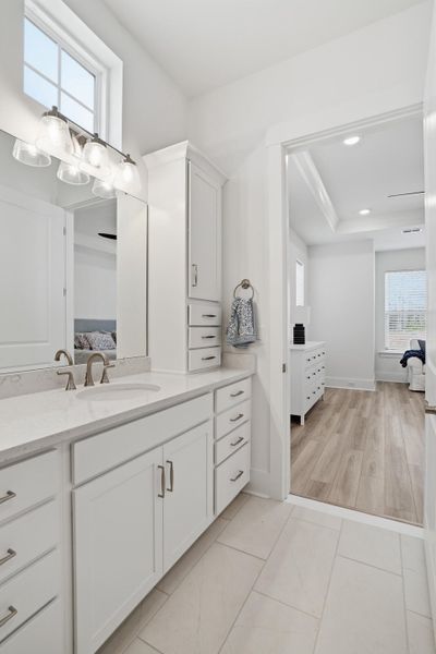 Furnished interior view inside a new home in Summerwind Crossing at Lakes of Cane Bay, Summerville (Image 31).