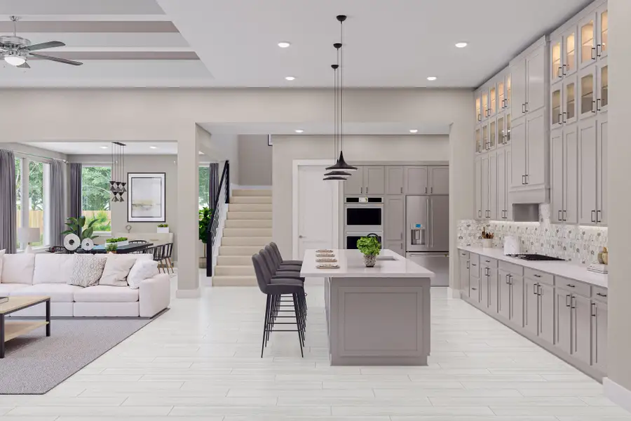 Representative furnished interior of a home built from the Savoy by Tri Pointe Homes in Harvest Green, Richmond (Image 9).