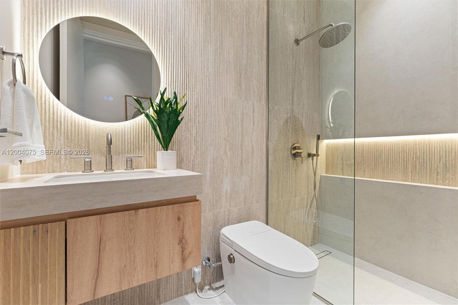 Furnished interior view inside a new home in , Miami (Image 17).