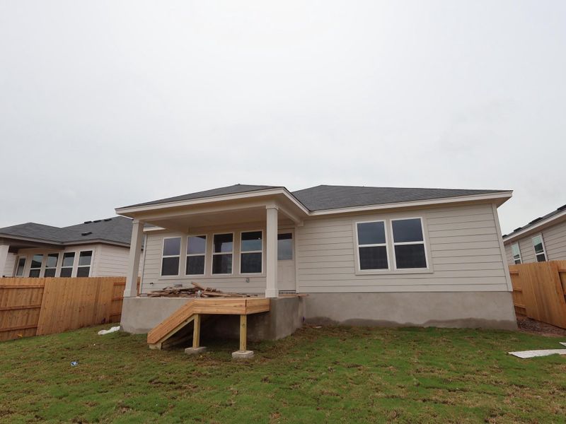 Exterior details and patio area of a home in Willow Springs, Buda (Image 10). Exterior details and patio area of a home in Willow Springs, Buda (Image 10).