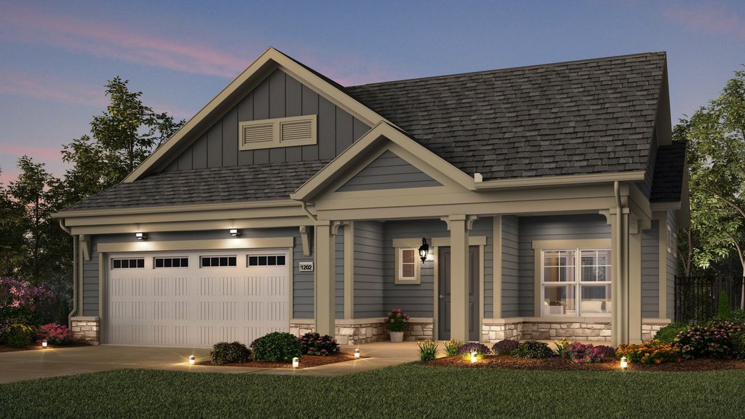 Representative exterior photo of a completed home built from the Palazzo by Epcon Communities in The Grove at Haven Hill, Lenoir City, TN (Image 23). Representative exterior photo of a completed home built from the Palazzo by Epcon Communities in The Grove at Haven Hill, Lenoir City, TN (Image 23).