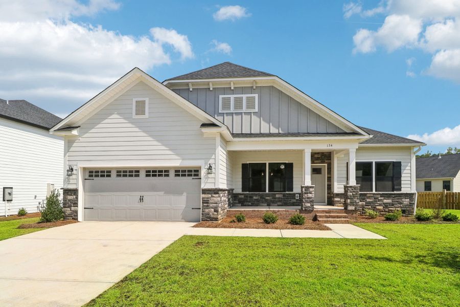 Representative exterior photo of a completed home built from the Gardener ll by Great Southern Homes in Blythewood Farms, Blythewood, SC (Image 16). Representative exterior photo of a completed home built from the Gardener ll by Great Southern Homes in Blythewood Farms, Blythewood, SC (Image 16).