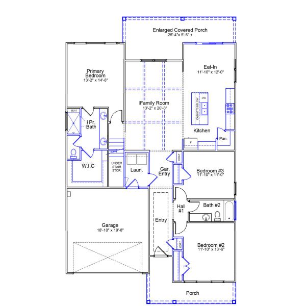 2D floor plan layout of this home in East Wynd, Hampstead, NC (Image 3).