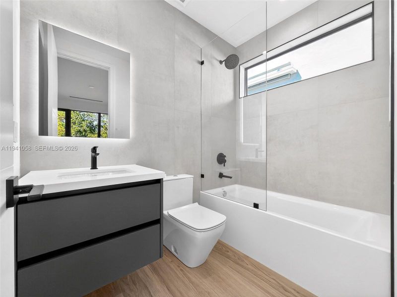 Furnished interior view inside a new home in , Miami (Image 8).