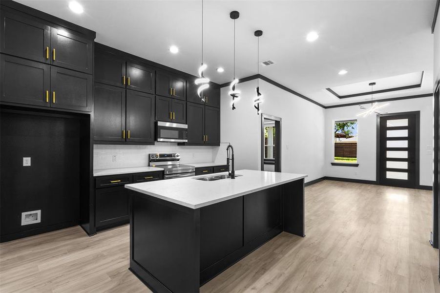 Furnished interior view inside a new home in , Dallas (Image 7).