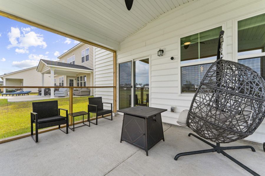 Exterior details and patio area of a home in Lindera Preserve at Cane Bay Plantation, Summerville (Image 23). Exterior details and patio area of a home in Lindera Preserve at Cane Bay Plantation, Summerville (Image 23).
